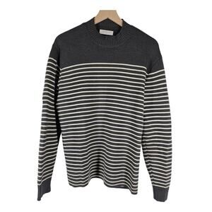 EVERLANE Marino Wool Striped Pullover Sweater Women's Size M